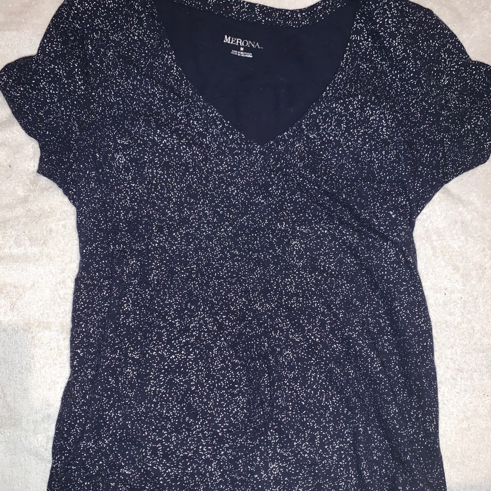 Merona Navy sparkle tee Size Medium